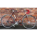 A Bates Volante gentleman's road bicycle, burgundy and cream livery,