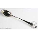 A George III Old English pattern silver basting spoon, Peter and Ann Bateman, London 1796,