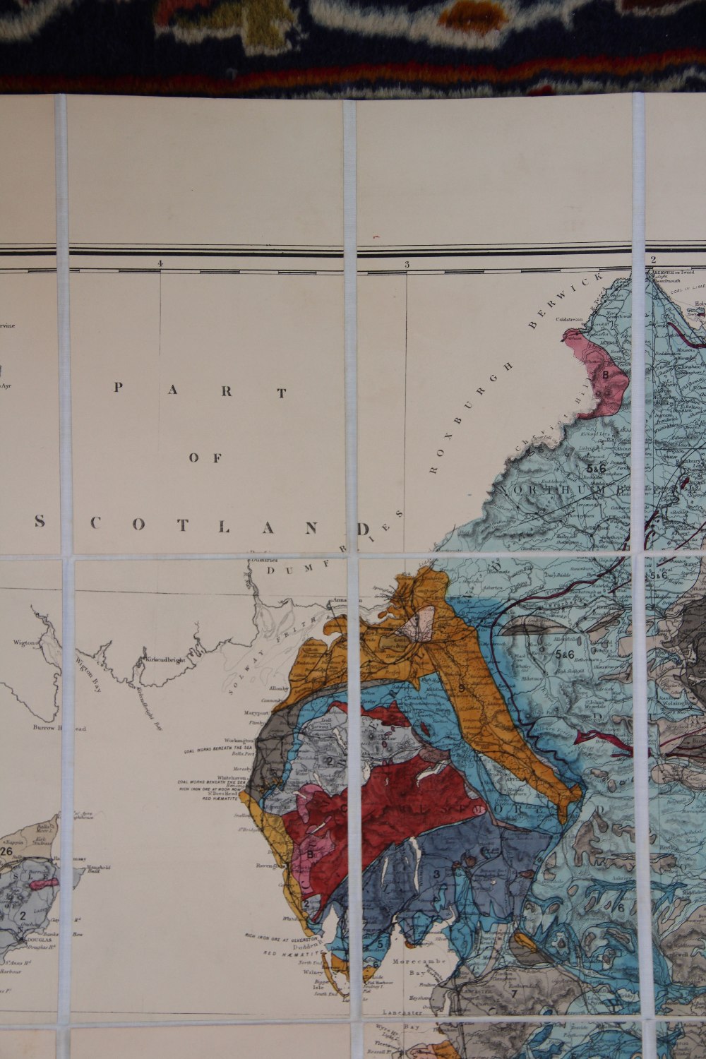 RAMSAY (C), GEOLOGICAL MAP OF ENGLAND AND WALES, 4th edition, printed by Edward Stanford, - Image 8 of 20