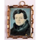 Irish School - 19th century, Oil on ivory miniature, Portrait of Daniel O'Connell,