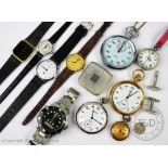 A selection of wrist watches and pocket watches,