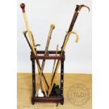 An oak umbrella stand, 68cm H x 39cm W,