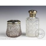 A Victorian silver mounted scent bottle,