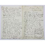 Dante Gabriel Rossetti (1828-1882) - a hand written and signed letter to Constantine Alexander