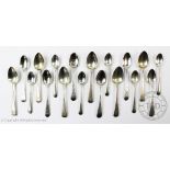 A set of six George III silver teaspoons, Solomon Hougham, London 1815, Old English pattern,