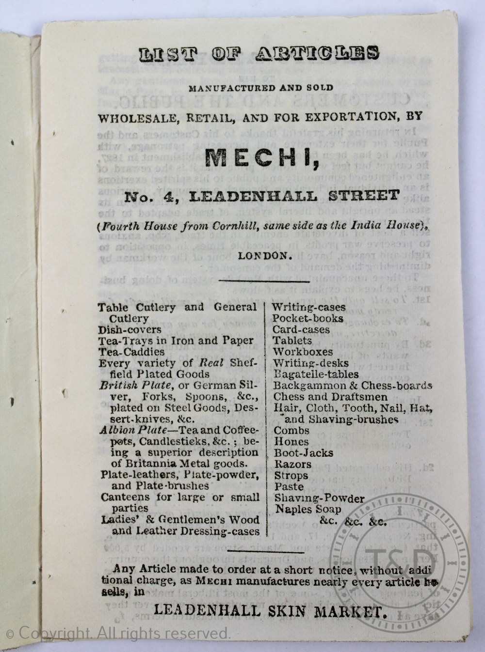 MECHI'S CATALOGUE, - Image 2 of 2