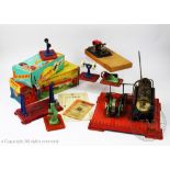 A selection of toys to include a Mamod Steam Engine, type S.E.