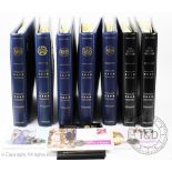 A Westminster 'The Queens Jubilee Coin Cover Collection' album, with sixteen sheets set with a coin,