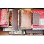 A miscellany of 19th century and later leather and cloth bound books, various subjects,