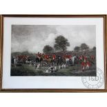 Lewis after Henry Calvert, Hand coloured engraving, The Cheshire Hunt, 67cm x 94cm,