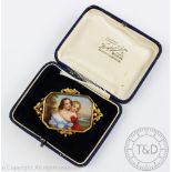 A miniature portrait set brooch early 19th century,