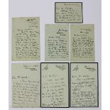 George Frederick Watts (1817-1904) - Three hand written letters to Constantine Alexander Ionides