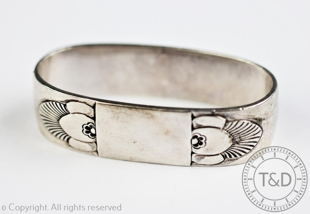 A Georg Jensen Sterling silver napkin ring,
