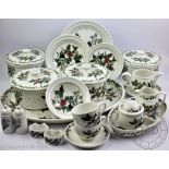 An extensive Portmeirion The Holly and The Ivy pattern dinner service comprising;