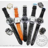 A collection of six wristwatches, to include; Jaragar automatic with a clear back, Ascot,