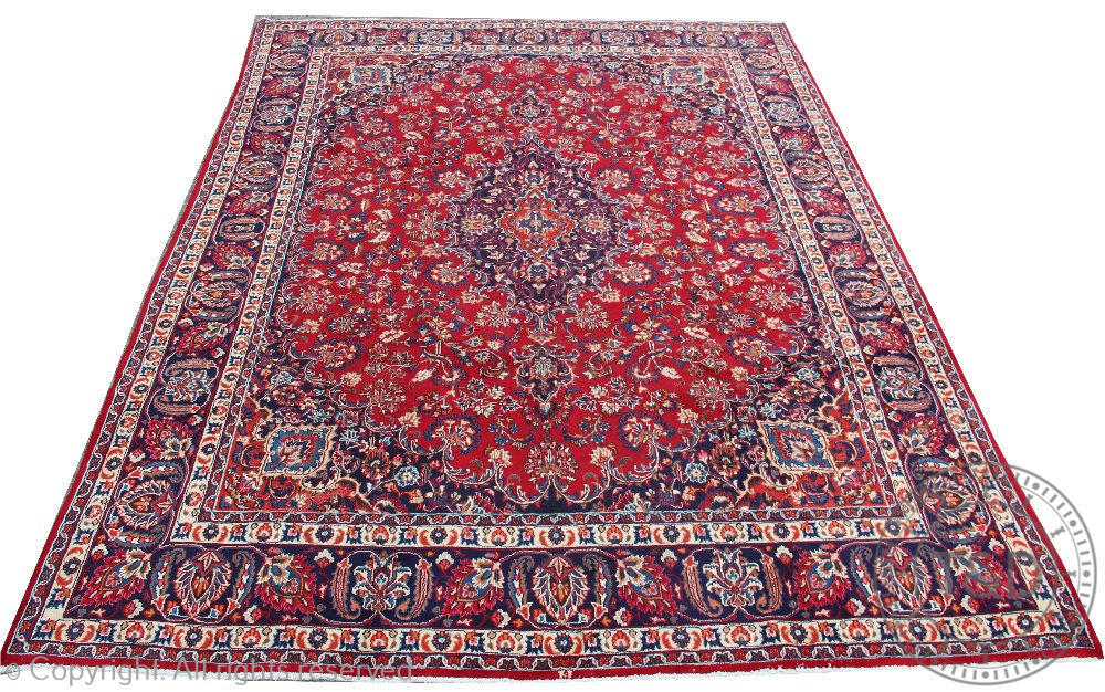 A Persian hand woven wool carpet,