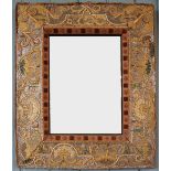 A 17th century style German bead work mirror,