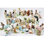 A large selection of Beswick Beatrix Potter figures to include Little Black Rabbit, Pickles,