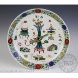 A Chinese 18th century famille verte charger,