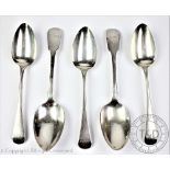 A set of three silver Old English pattern spoons, Elkington & Co Birmingham 1886,