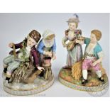 A pair Meissen allegorical figures emblematic of summer and winter,