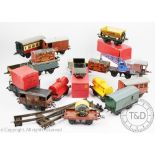 A collection of Hornby 'O' rolling stock etc,