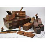 A Victorian mahogany and brass bound writing slope,