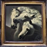 After John Frederick Herring, Oil on canvas, Pharaoh's Chariot Horses, 49cm x 49cm, Framed,