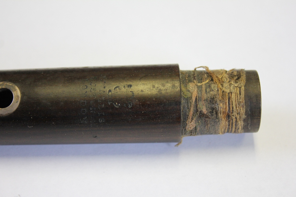 A 19th century rosewood flute by J Wallis, 135 Euston Road, with plated fittings, - Image 15 of 31