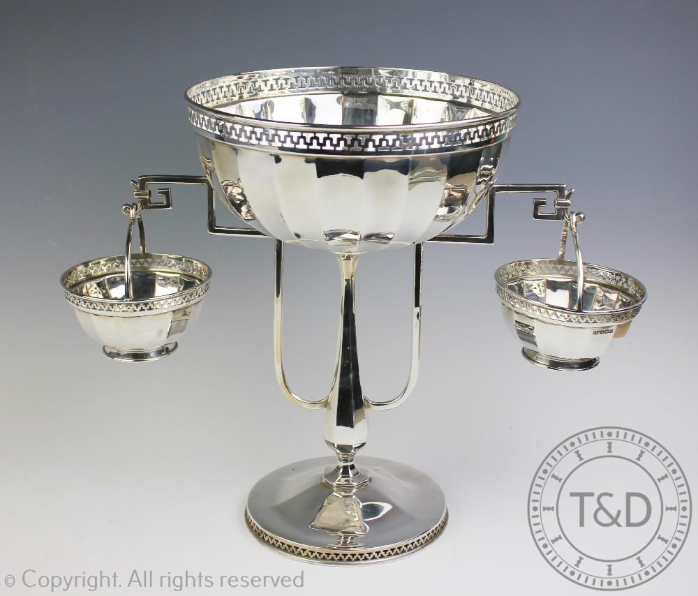 An impressive Art Deco silver centrepiece, Roberts & Belk Sheffield 1923,