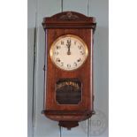 An unusual Seiko - Seikocha oak wall clock,