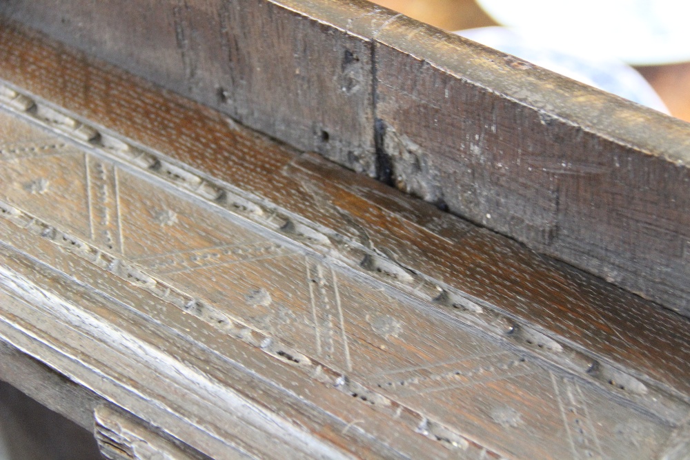 An 18th century and later oak three tier table, with side drawer, on turned legs, - Image 12 of 21