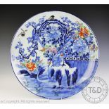 An early 20th century Japanese Arita porcelain circular wall charger,