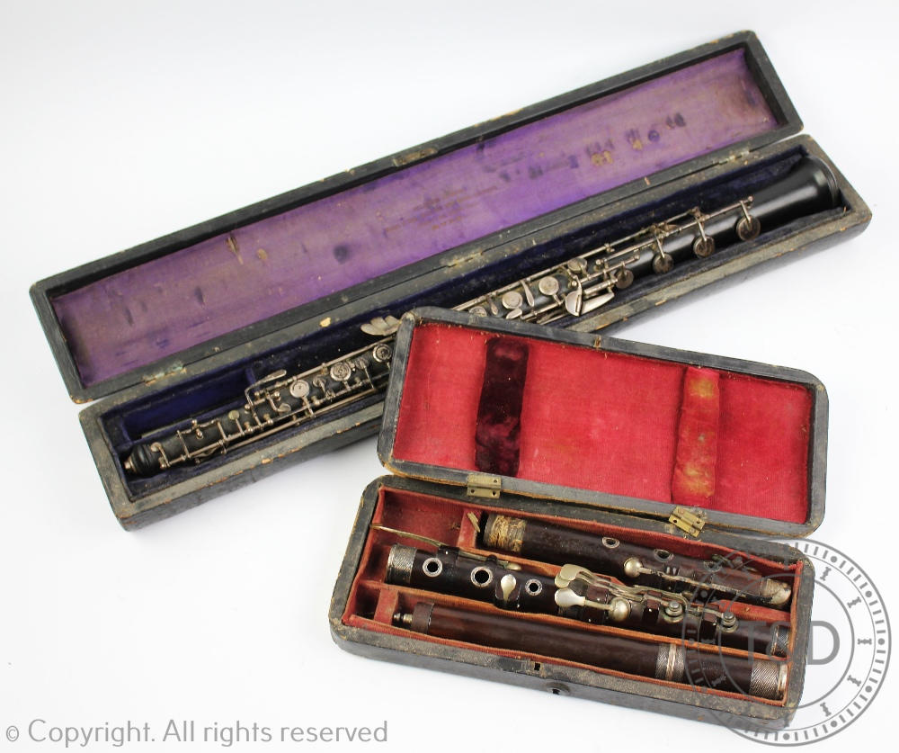 A 19th century rosewood flute by J Wallis, 135 Euston Road, with plated fittings, - Image 2 of 31