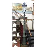 A 19th century style cast iron electric street lamp,