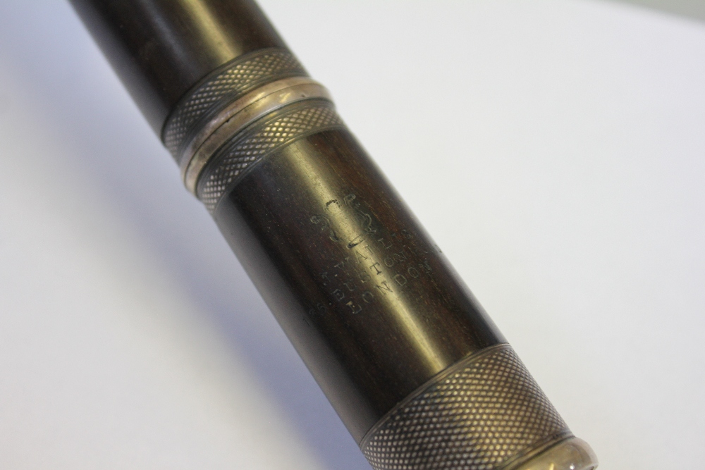 A 19th century rosewood flute by J Wallis, 135 Euston Road, with plated fittings, - Image 7 of 31