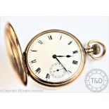 A 9ct yellow gold full hunter pocket watch, Birmingham 1917,