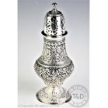 A Indian silver sugar caster, 19th century,