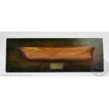 A Victorian carved wooden presentation half hull,