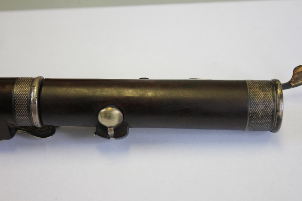 A 19th century rosewood flute by J Wallis, 135 Euston Road, with plated fittings, - Image 12 of 31