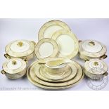 An Art Deco dinner service by Furnivals Ltd,