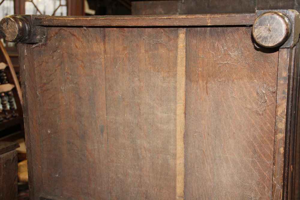 An 18th century and later oak three tier table, with side drawer, on turned legs, - Image 17 of 21