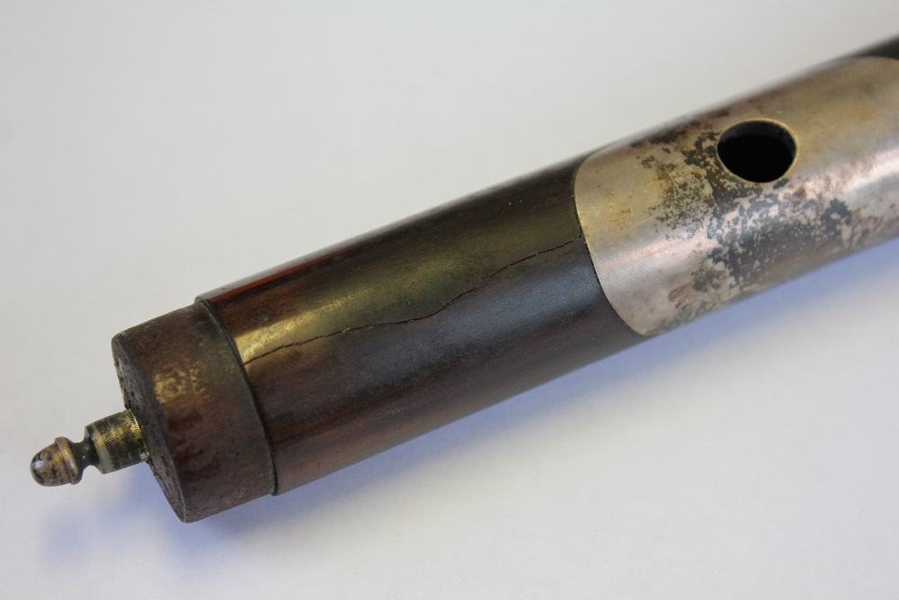 A 19th century rosewood flute by J Wallis, 135 Euston Road, with plated fittings, - Image 3 of 31