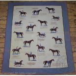 A commemoration machine embroidered equestrian interest wall hanging to HRH Princess of Wales and