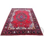 A hand woven Kashagi wool carpet,