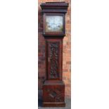 A late 19th century and later oak eight day longcase clock,