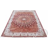 A Kashmir machine woven bamboo silk carpet,