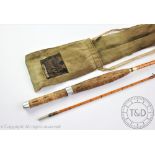 A Hardy CC de France 8' two piece Palakona trout fly rod, No.