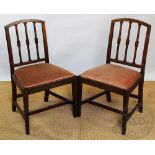 A set of six Regency style mahogany dining chairs,