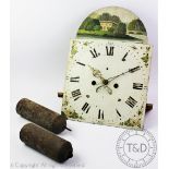 A 19th century eight day longcase clock movement,